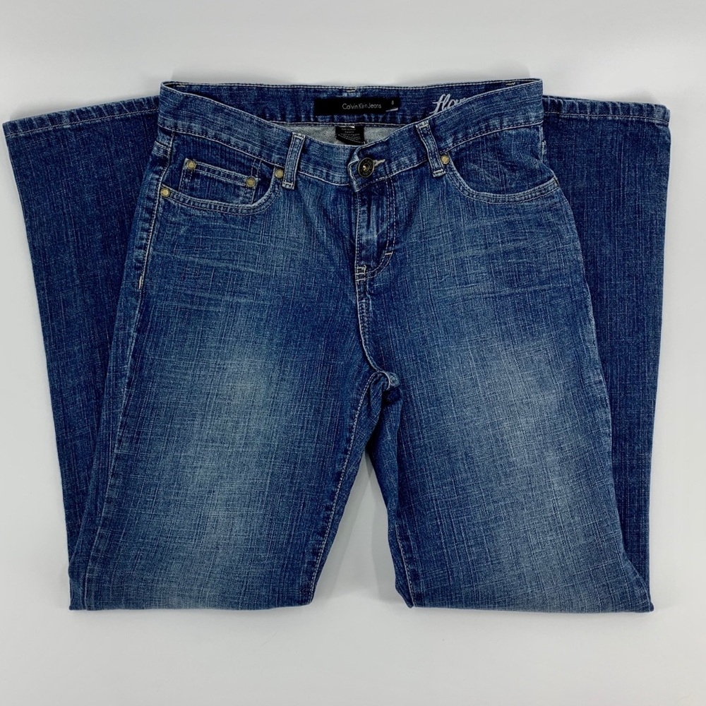 Calvin Klein Distressed Flare Jeans